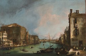 Der Canal Grande in Venedig mit dem Palazzo Corner Canale Grande